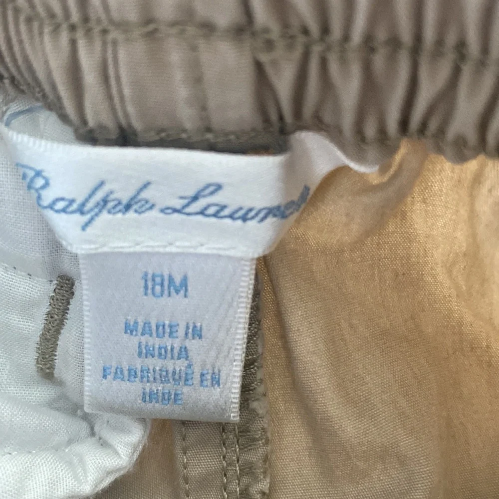 Ralph Lauren Tan Straight Fit Twill Pant - 18M